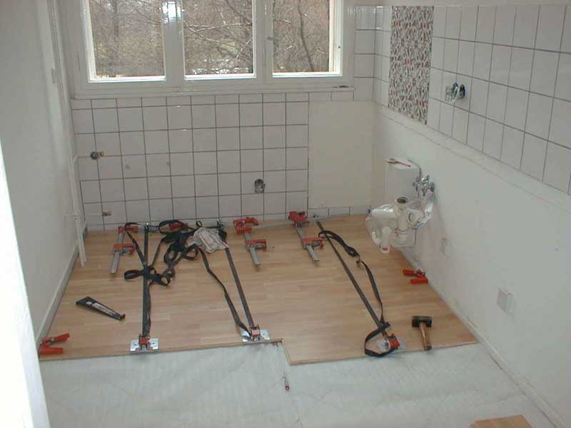 Verlegung Schiffsparkett Foto 16