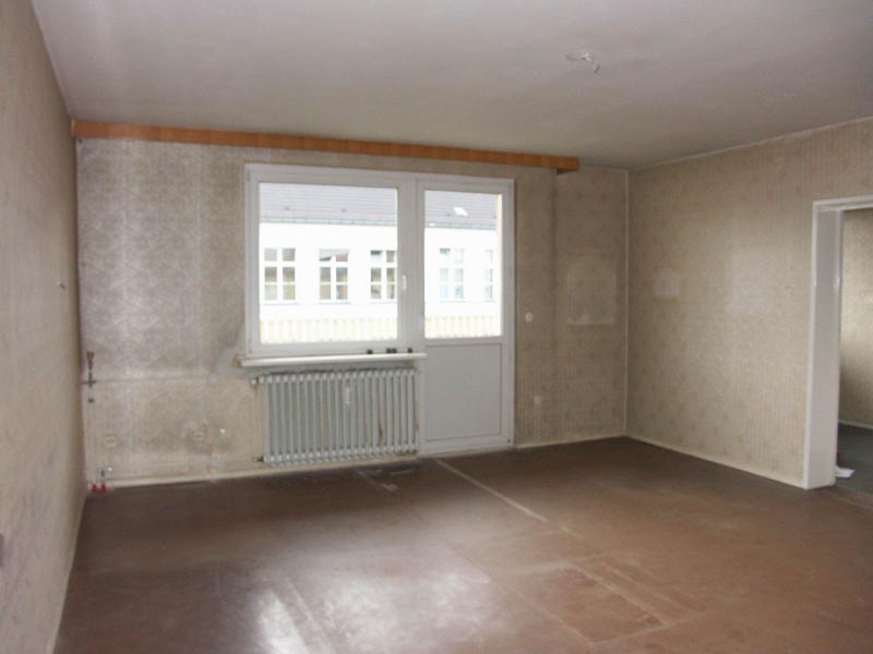 Wohnungssanierung Wohnzimmer Foto 1